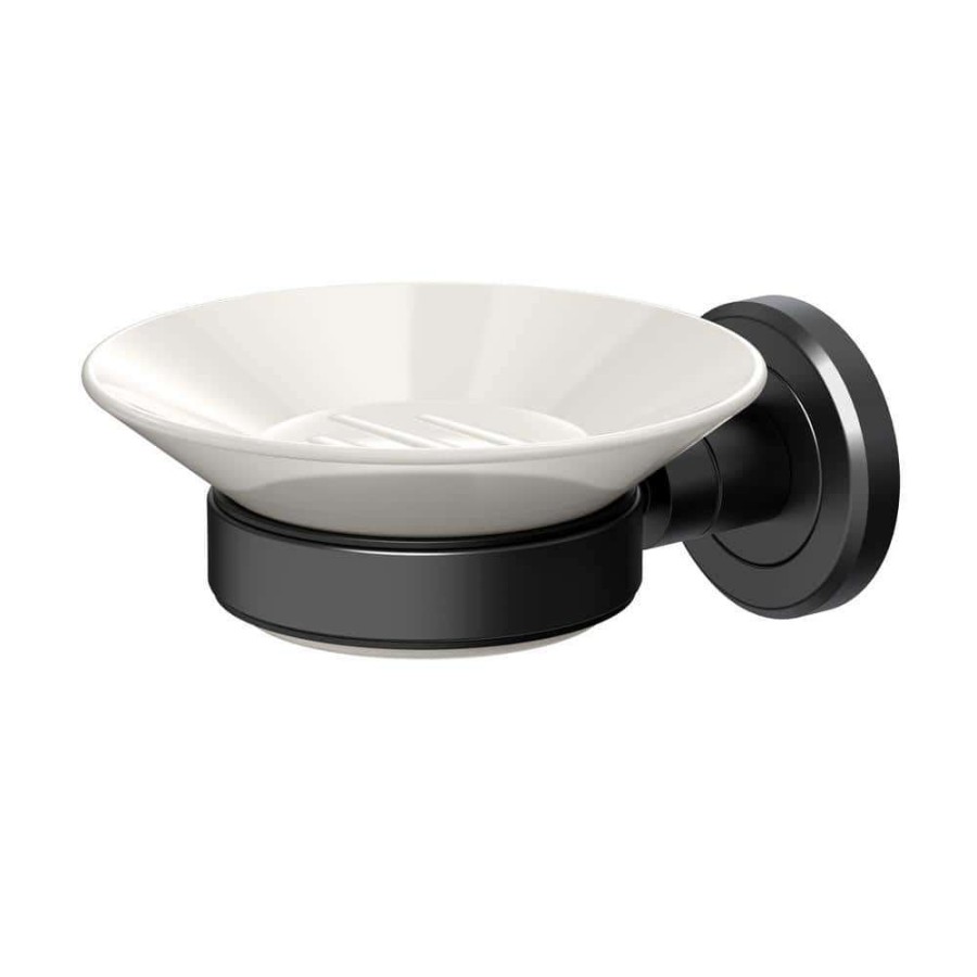 Bathroom Decor *  | Gatco Latitude Ii Soap Dish Holder In Matte Black