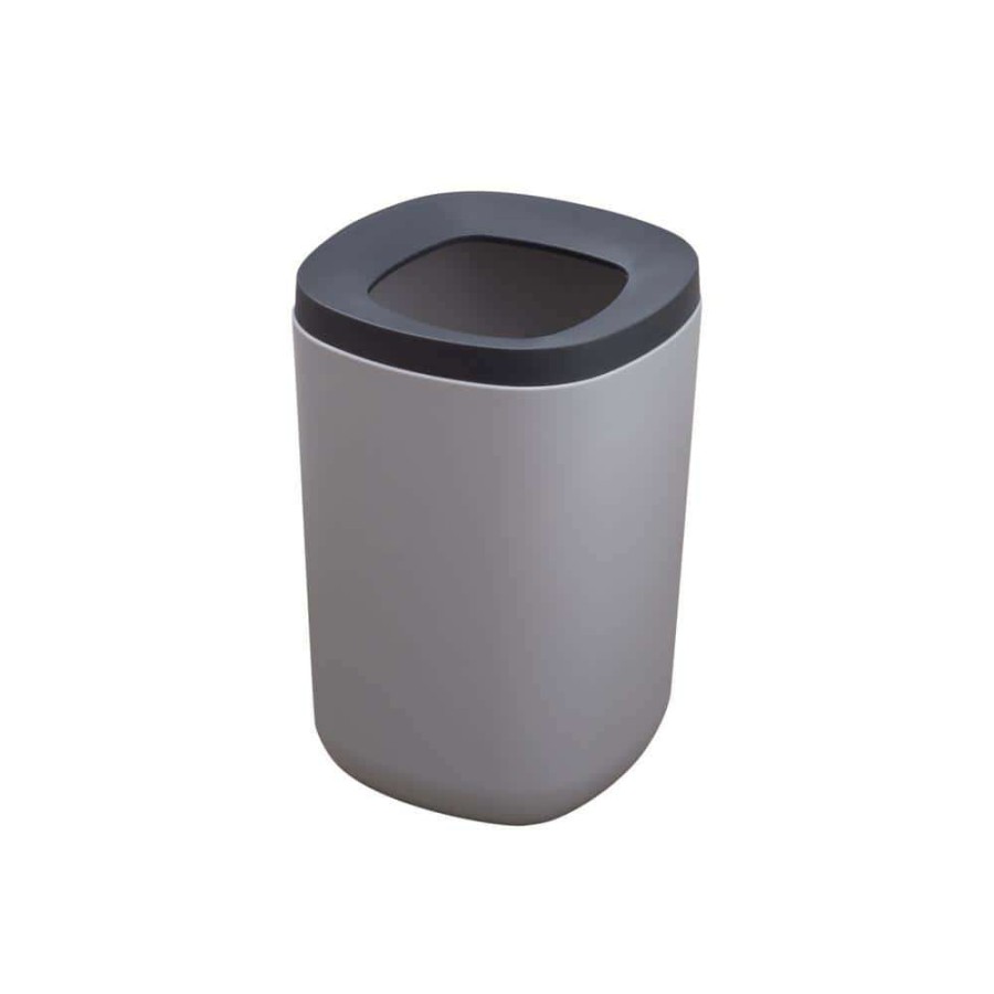 Bathroom Decor *  | Bath Bliss Freestanding Wastebasket With Lid In Grey (2-Piece)