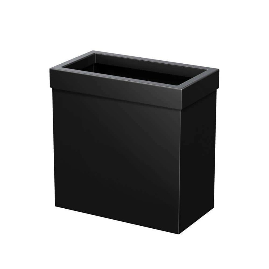 Bathroom Decor *  | Gatco Modern Waste Can Rectangle In Matte Black