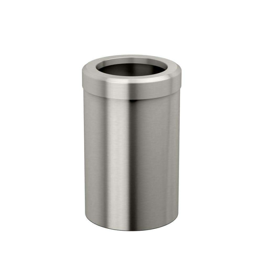 Bathroom Decor *  | Gatco Modern Waste Can Round In Satin Nickel