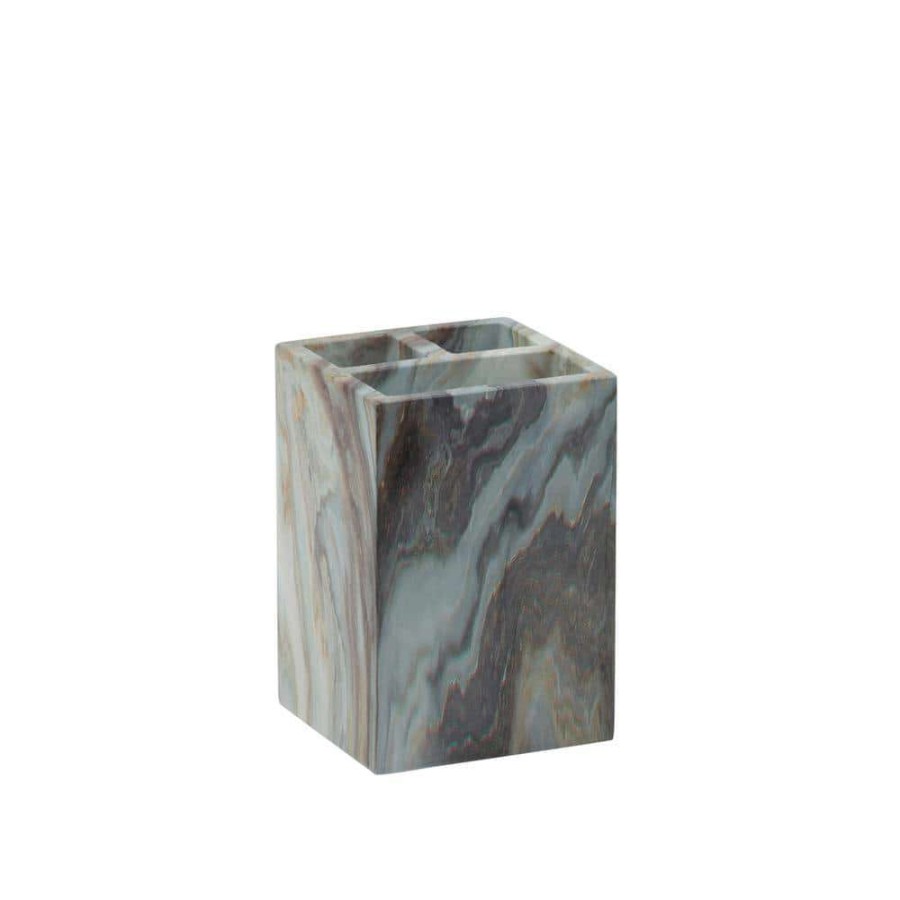 Bathroom Decor *  | Elle Decor Square Freestanding Tooth Brush Holder In Agate