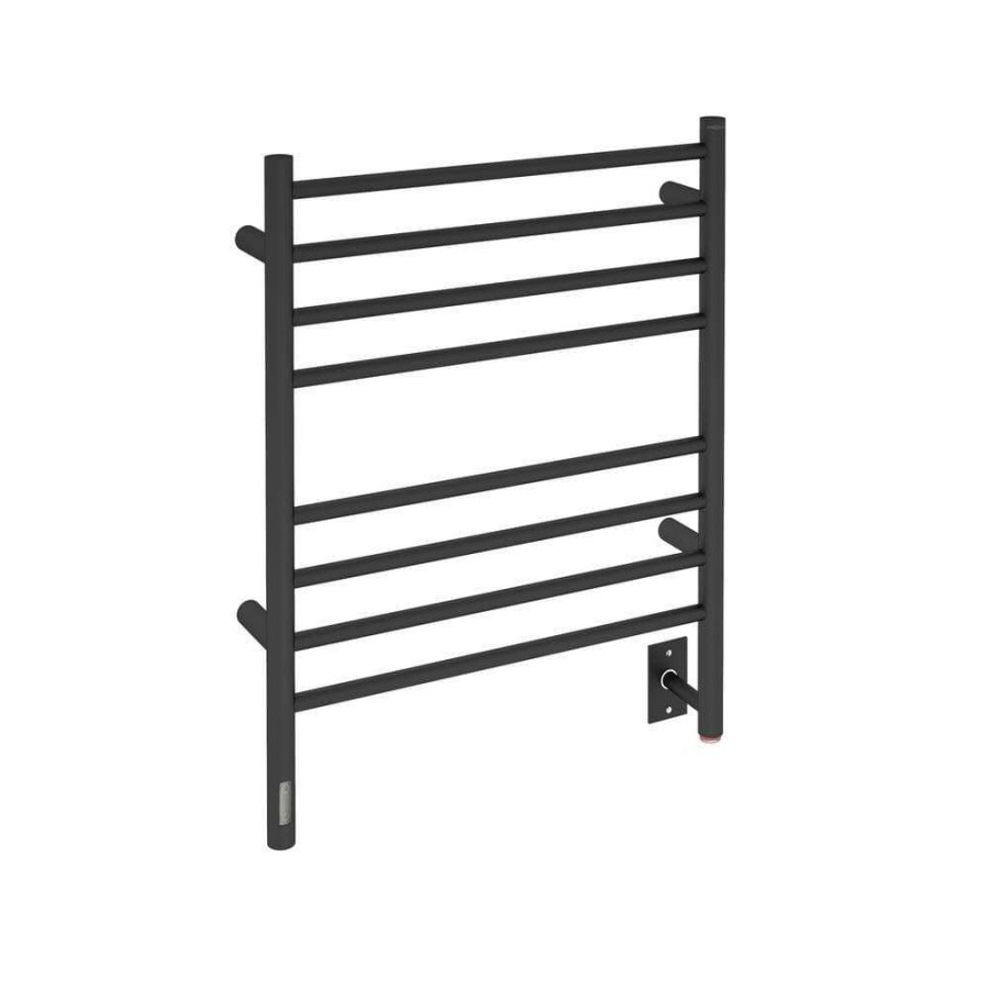 Bathroom Hardware *  | Ancona Prestige Obt 8-Bar Electric Wall Mount Plug-In And Hardwire Towel Warmer With On-Board Timer In Matte Black