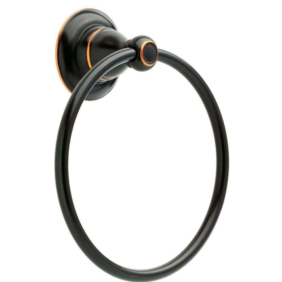 Bathroom Hardware *  | Delta Porter Towel Ring In Oil Rubbed Bronze