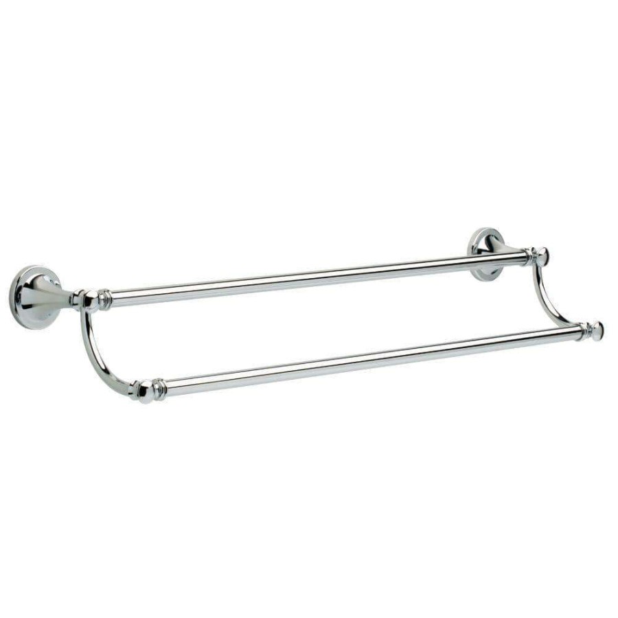 Bathroom Hardware *  | Delta Silverton 24 In. Double Towel Bar In Polished Chrome