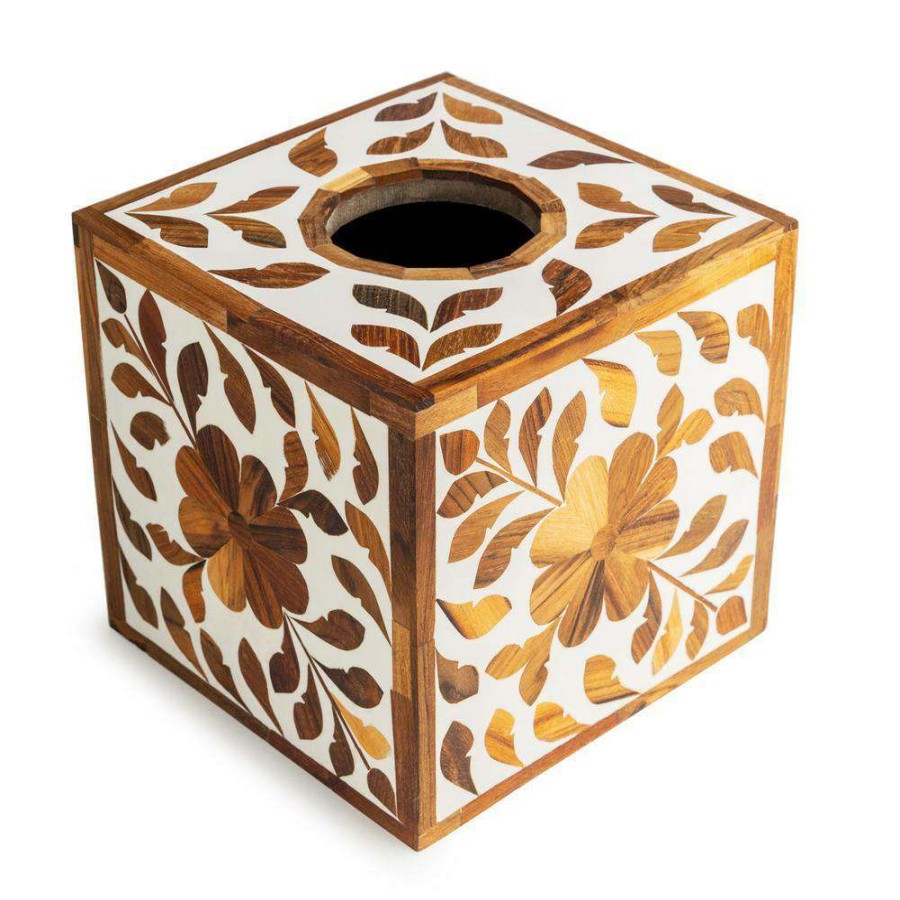 Bathroom Decor *  | Gauri Kohli Jodhpur Wood Inlay Tissue Box Cover