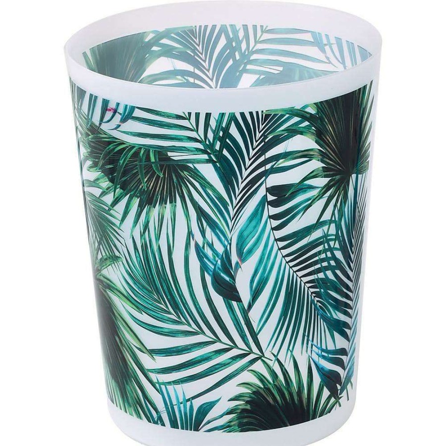 Bathroom Decor *  | Unbranded Tropical 4.5 L/1.2 Gal. Printed Trash Can