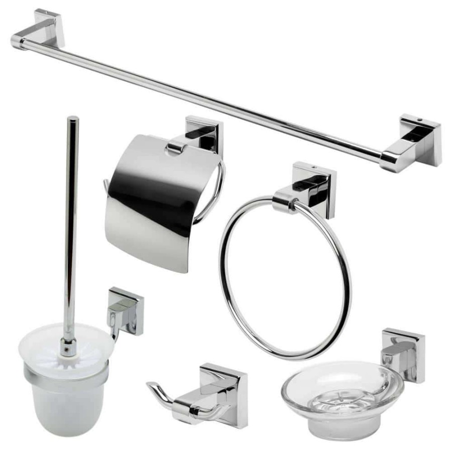 Bathroom Decor *  | Alfi Brand 6-Piece Bath Hardware Set In Polished Chrome