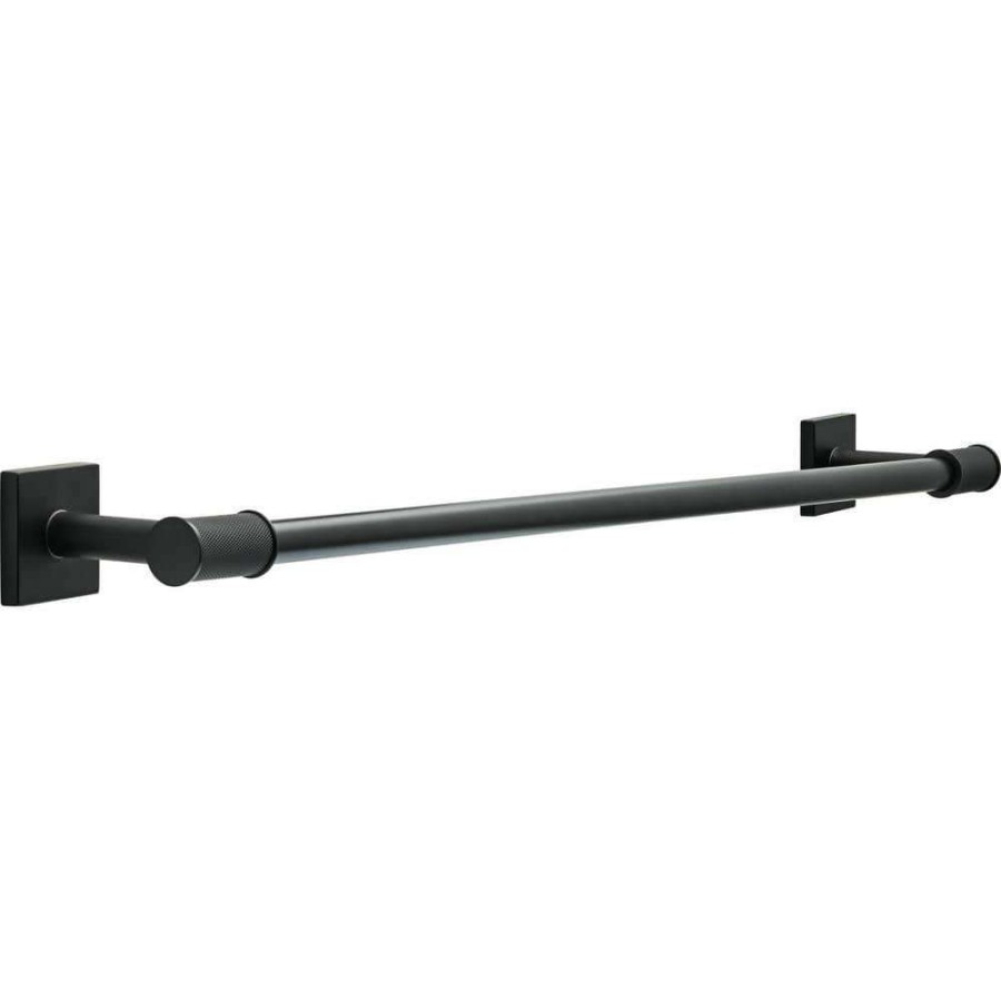 Bathroom Hardware *  | Delta Averland 24 In. Towel Bar In Matte Black