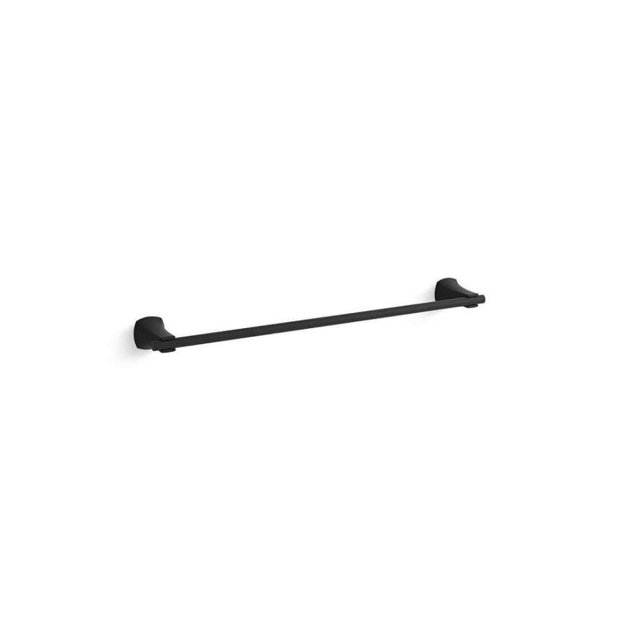 Bathroom Hardware *  | Kohler Rubicon 24 In. Towel Bar In Matte Black