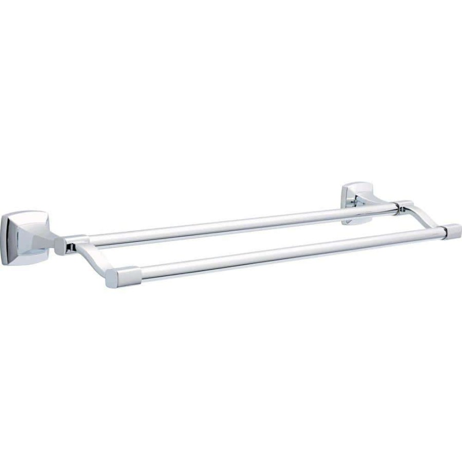 Bathroom Hardware *  | Delta Portwood 24 In. Double Towel Bar In Chrome