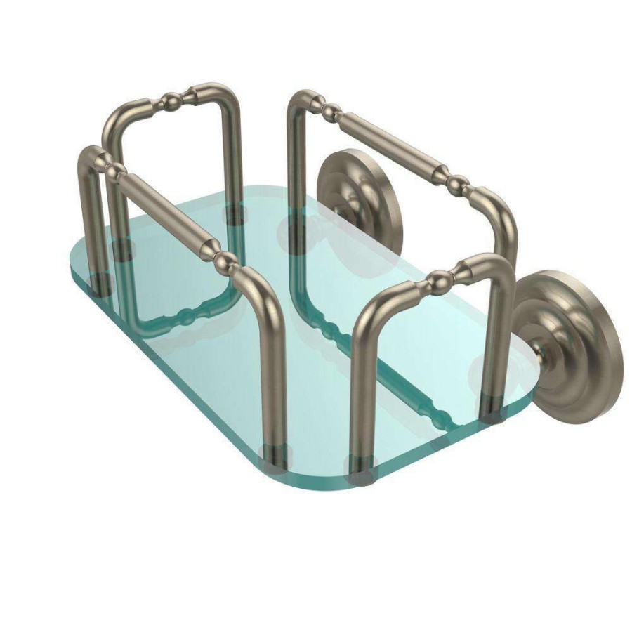 Bathroom Organizers *  | Allied Brass Que New Wall Mounted Guest Towel Holder In Antique Pewter