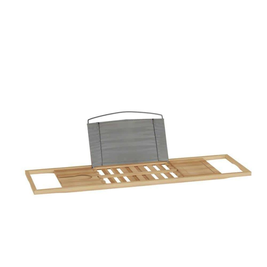 Bathroom Organizers *  | Lavish Home Bamboo Bath Caddy Tray With Extending Sides