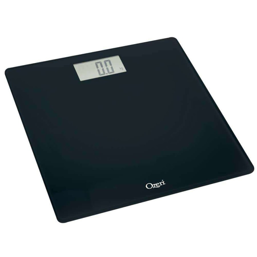 Bathroom Scales *  | Ozeri Precision Digital Bath Scale In Tempered Glass With Step-On Activation In Black (400 Lbs. Edition)