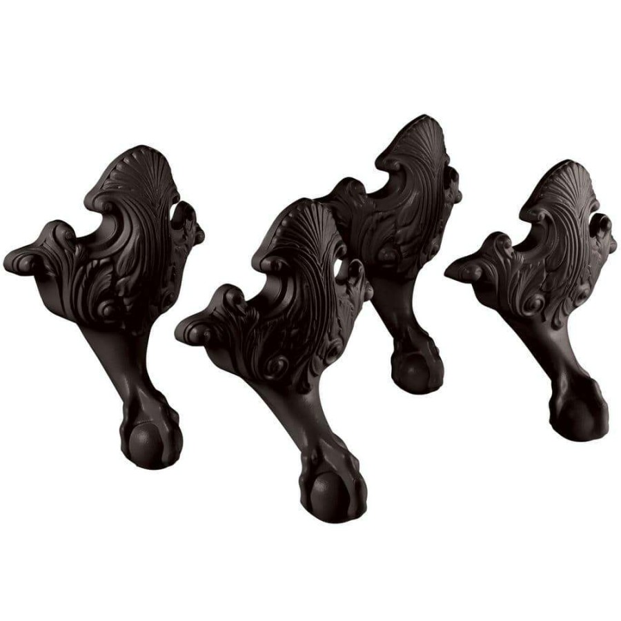 Bathtub Accessories *  | Kohler Iron Works Historic Ball And Claw Feet In Iron Black (Set Of 4)