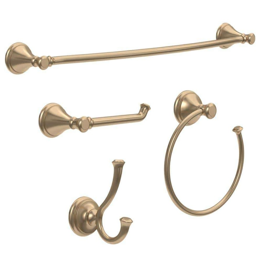 Bathroom Hardware *  | Delta Cassidy 4-Piece Bath Hardware Set In Champagne Bronze