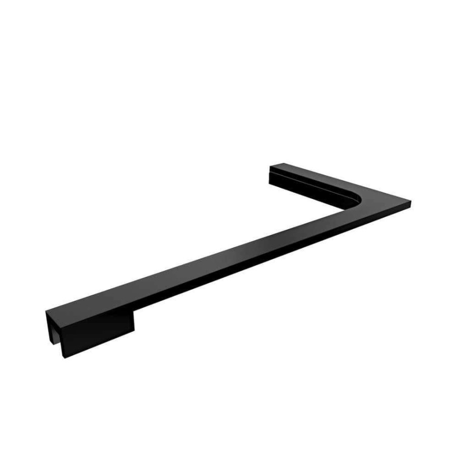 Bathtub Accessories *  | Dreamline 18 In. L-Bar Support Bracket (Right Wall Installation) For 10 Mm (3/8 In.) Glass In Satin Black