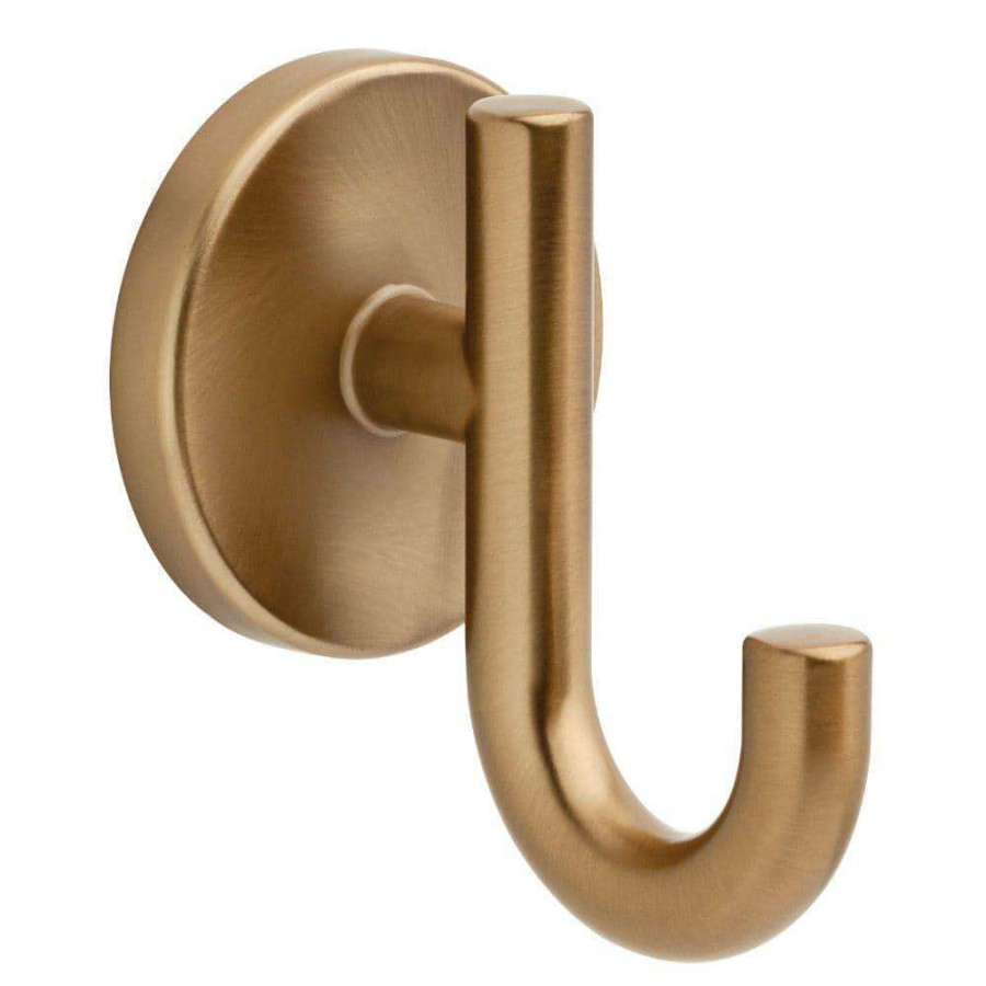 Bathroom Hardware *  | Delta Trinsic Double Towel Hook In Champagne Bronze