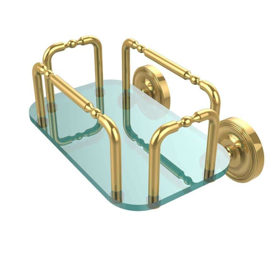 Bathroom Organizers *  | Allied Brass Prestige Wall Mounted Guest Towel Holder In Polished Brass