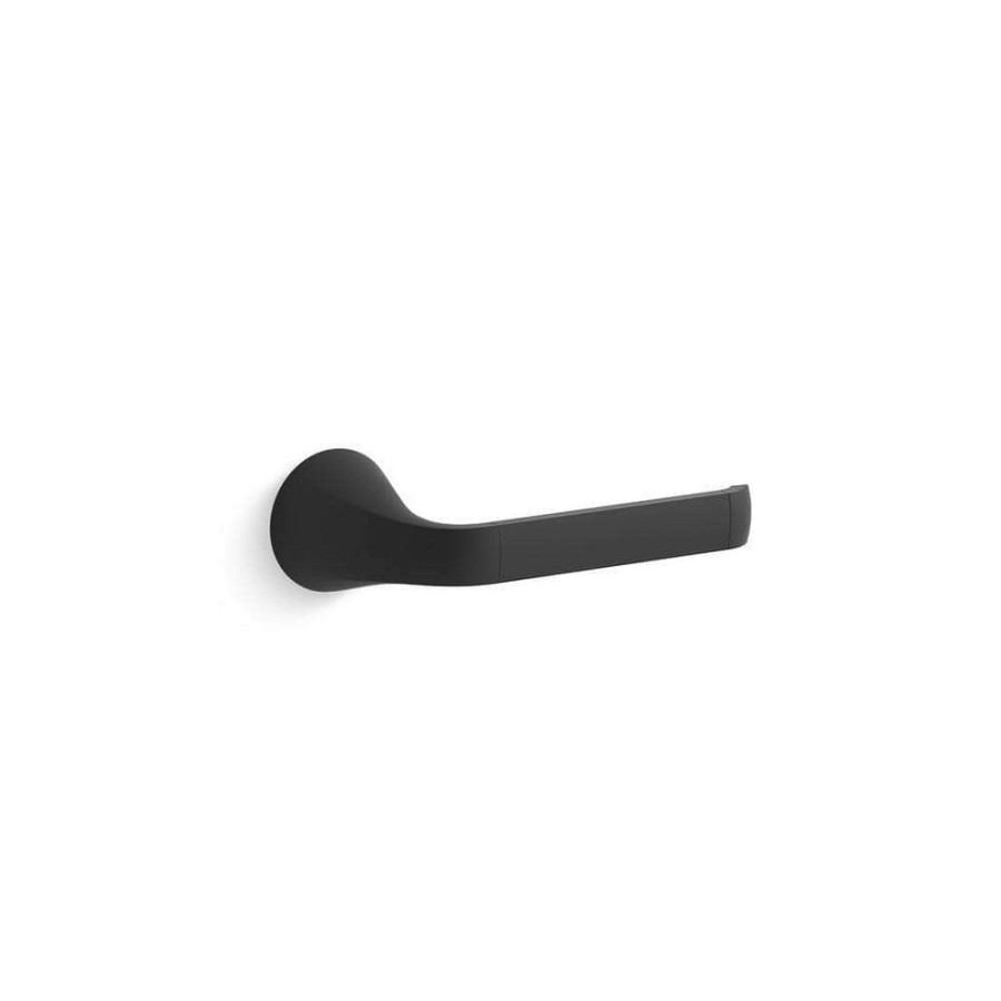 Bathroom Hardware *  | Kohler Cursiva Toilet Paper Holder In Matte Black