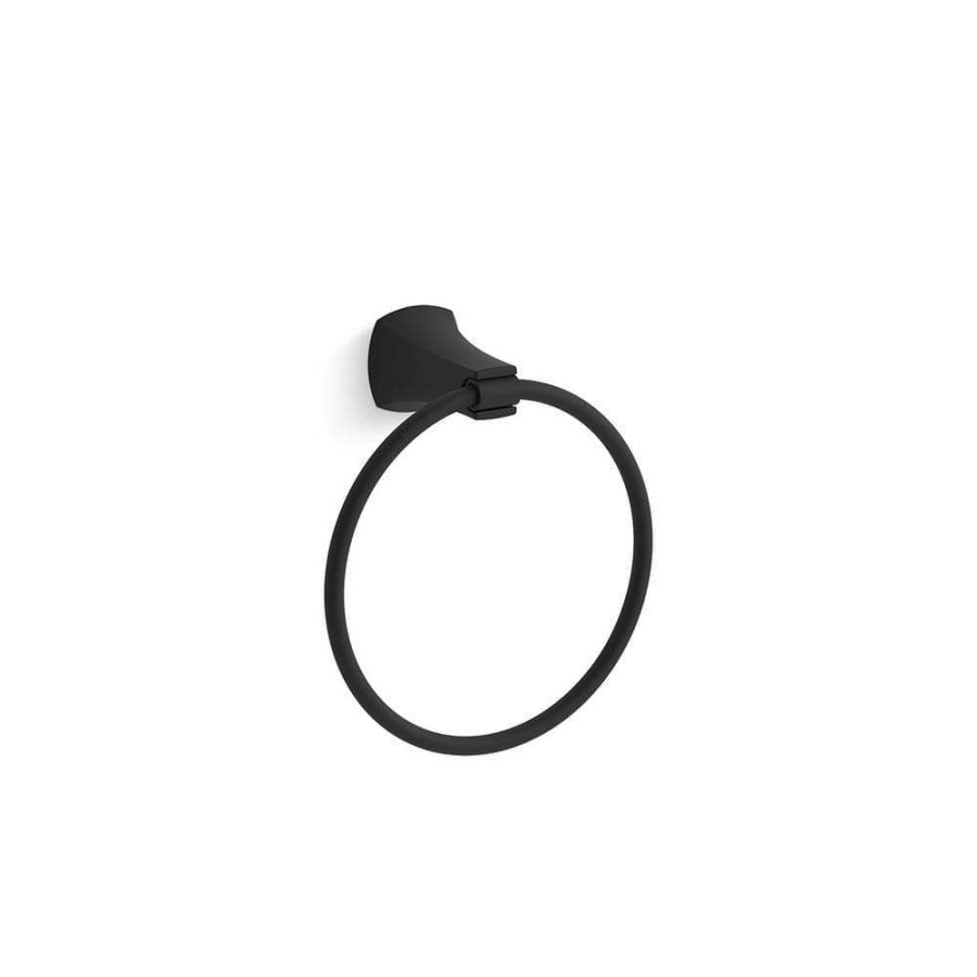 Bathroom Hardware *  | Kohler Rubicon Towel Ring In Matte Black