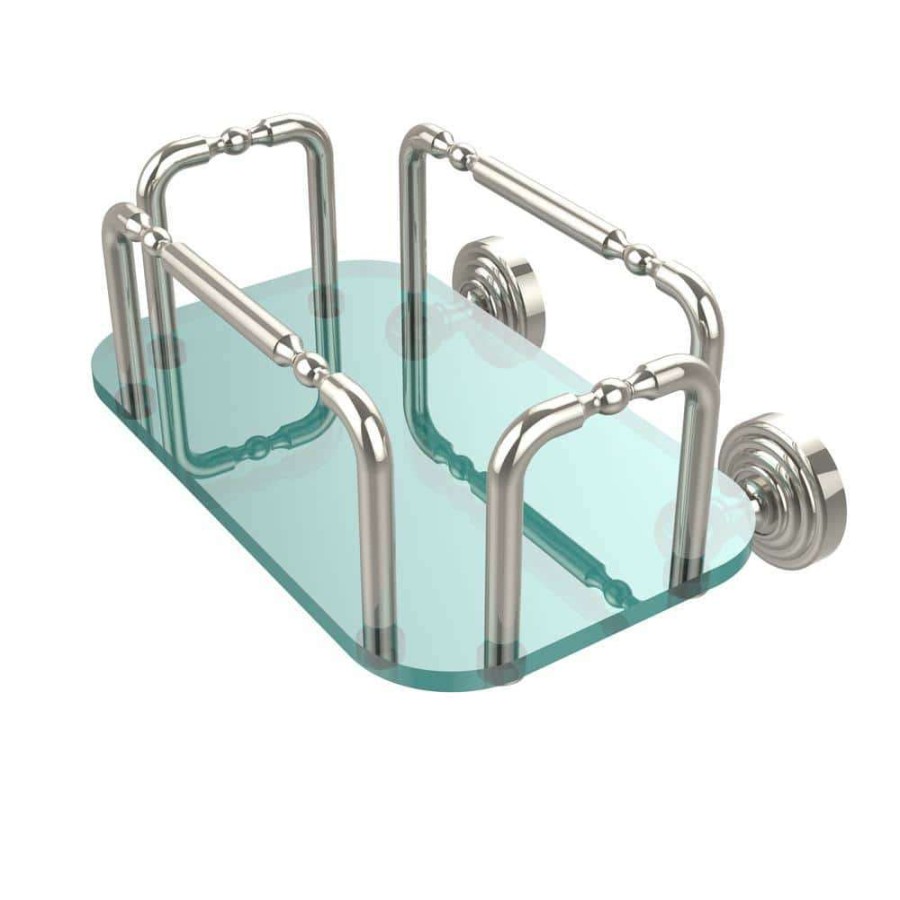 Bathroom Organizers *  | Allied Brass Waverly Place Wall Mounted Guest Towel Holder In Polished Nickel