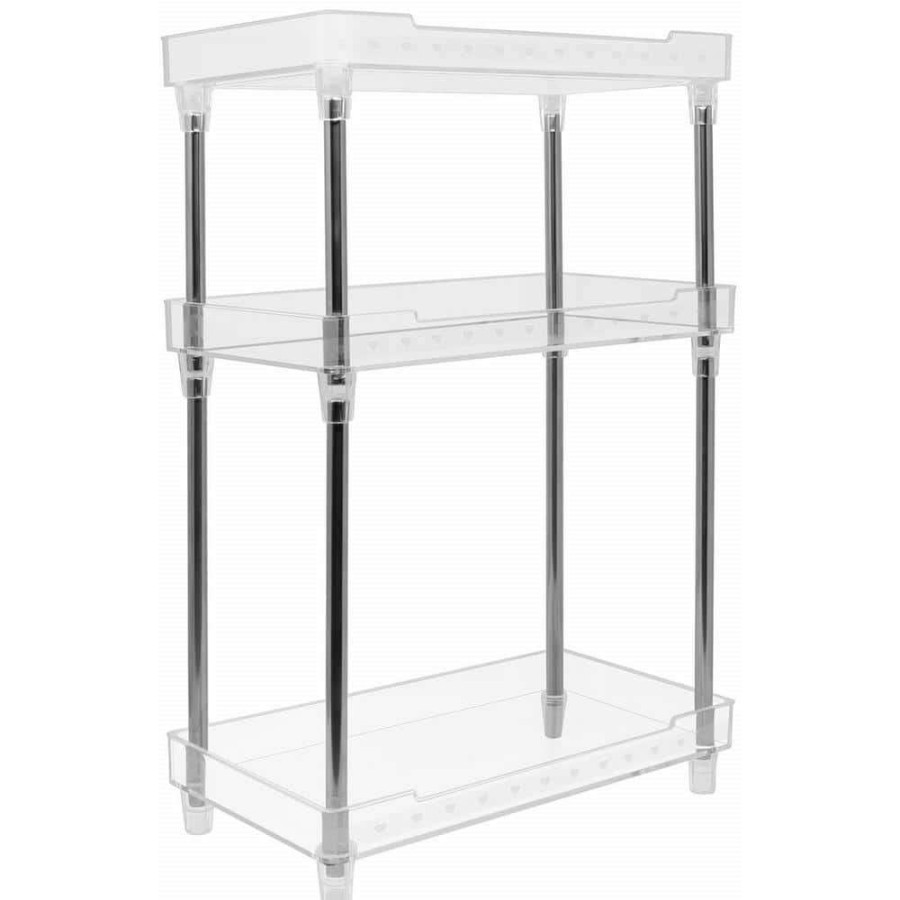 Bathroom Organizers *  | Sorbus Bathroom Vanity Counter Organizer With 3 Tier Standing Rack Storage Shelf In Clear Bpa-Free Plastic