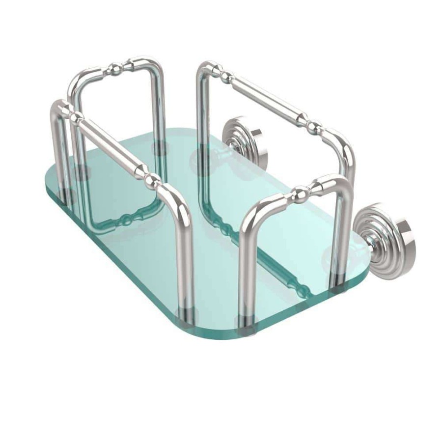 Bathroom Organizers *  | Allied Brass Waverly Place Wall Mounted Guest Towel Holder In Polished Chrome