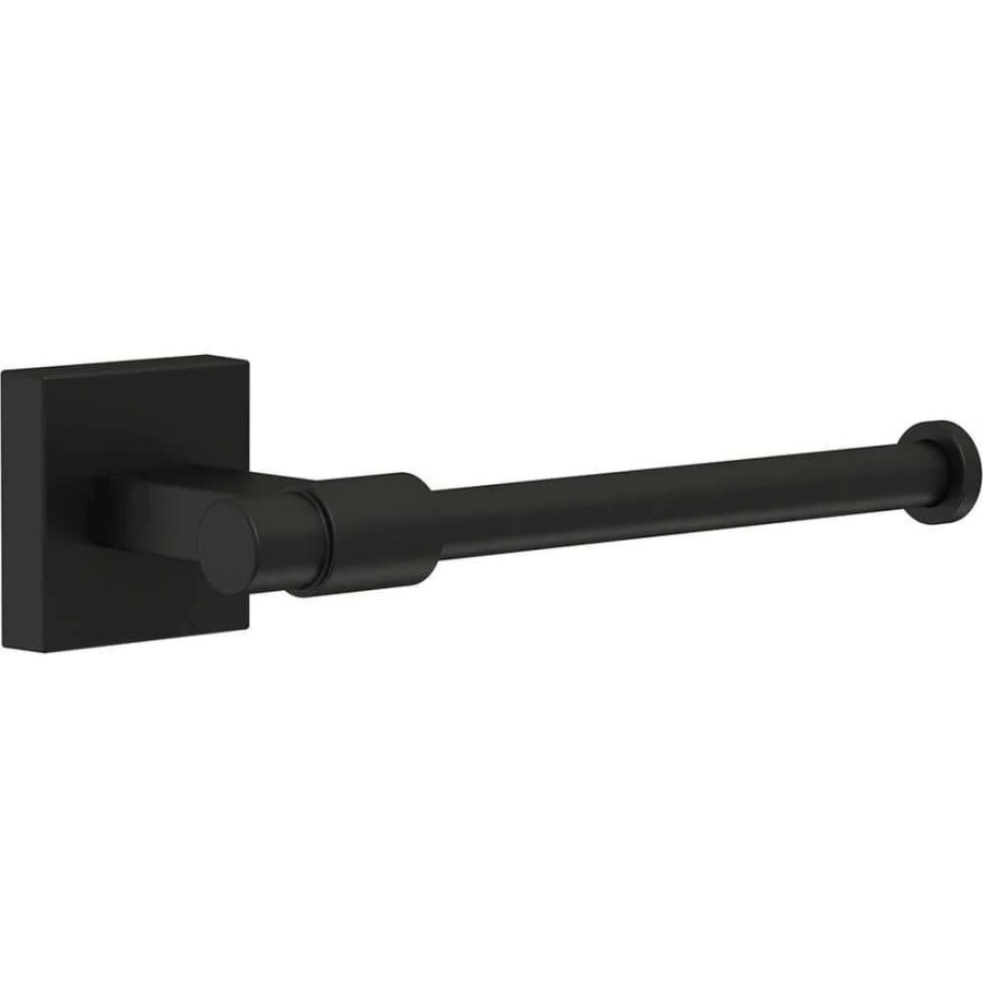 Bathroom Hardware *  | Franklin Brass Maxted Single Arm Toilet Paper Holder In Matte Black