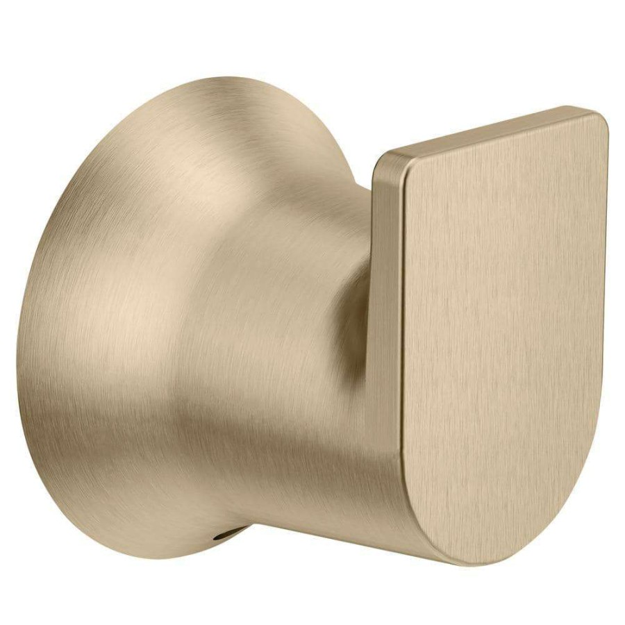 Bathroom Hardware *  | Moen Genta Single Robe Hook In Bronzed Gold