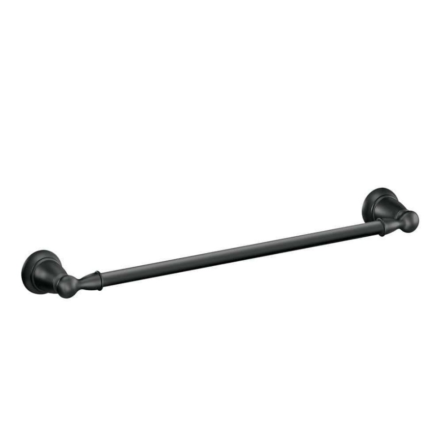 Bathroom Hardware *  | Moen Banbury 24 In. Towel Bar In Matte Black