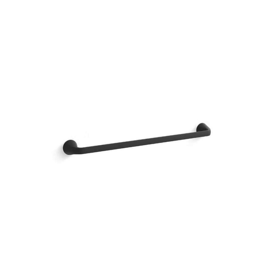 Bathroom Hardware *  | Kohler Cursiva 24 In. Towel Bar In Matte Black