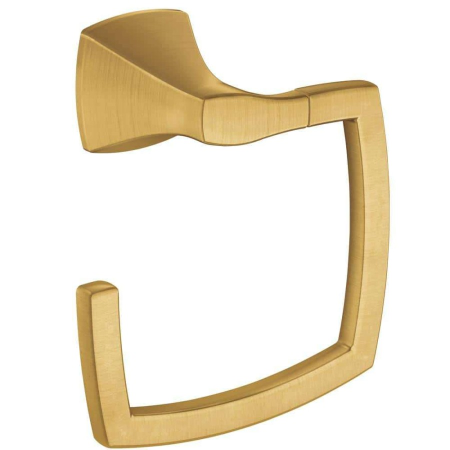 Bathroom Hardware *  | Moen Voss Towel Ring In Brushed Gold