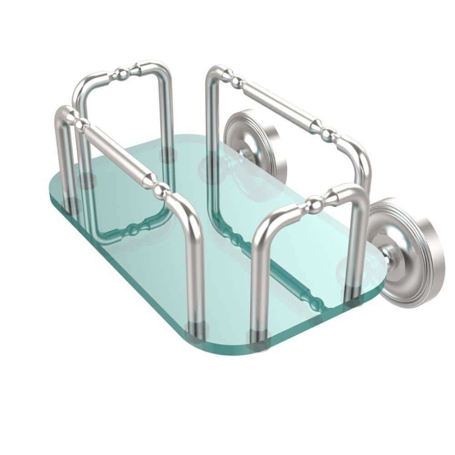 Bathroom Organizers *  | Allied Brass Prestige Wall Mounted Guest Towel Holder In Satin Chrome