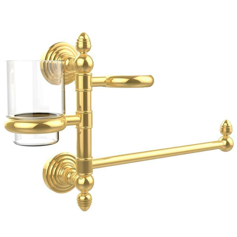 Bathroom Organizers *  | Allied Brass Waverly Place Collection Hair Dryer Holder And Organizer In Unlacquered Brass