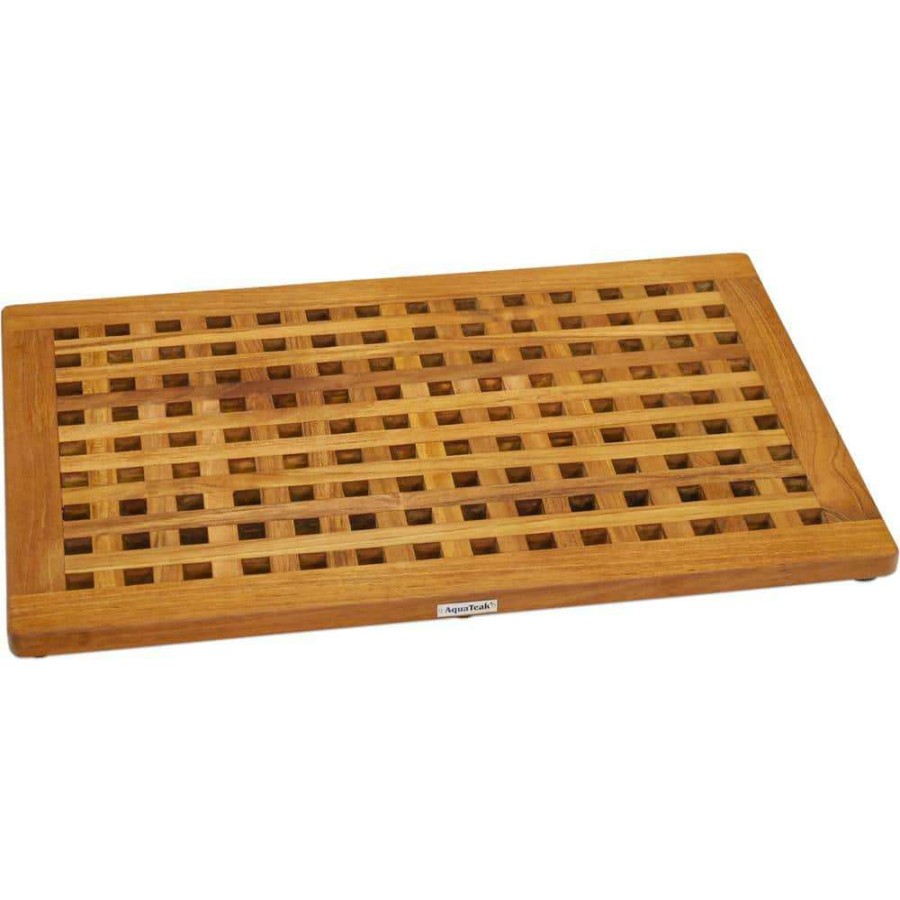 Bathtub Accessories *  | Aquateak The Original Grate Teak Bath Shower Mat