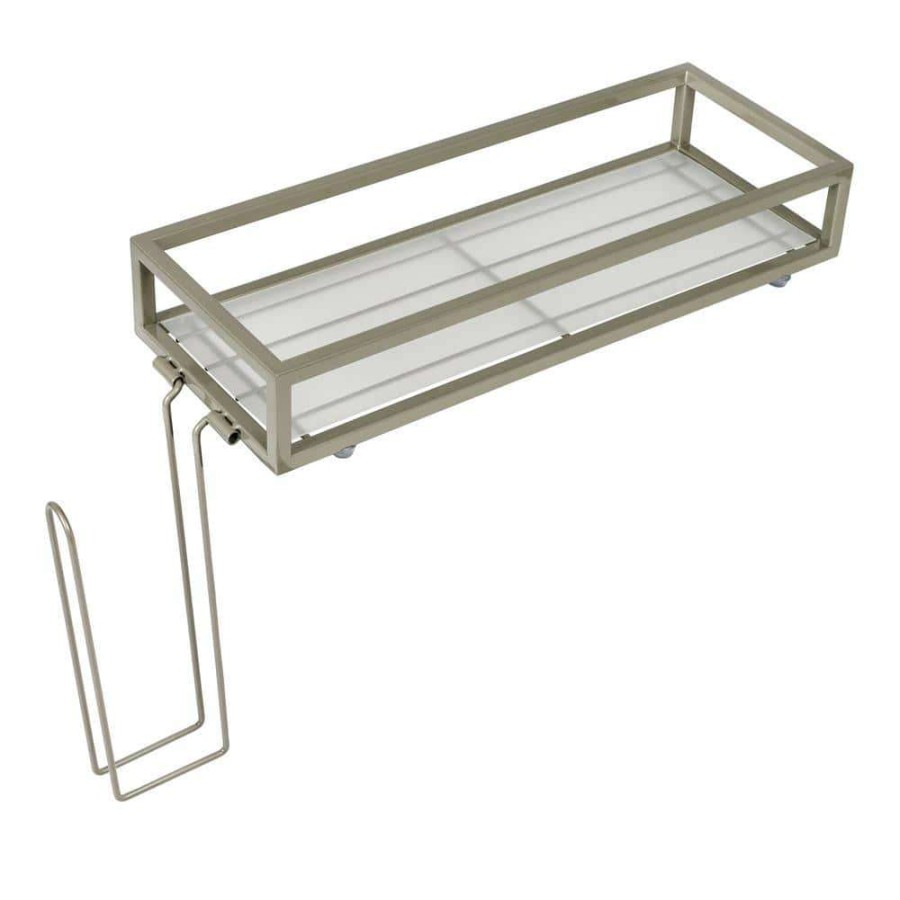 Bathroom Organizers *  | Honey-Can-Do 6 In. W Space Saving Toilet Tank Storage Tray In Nickel