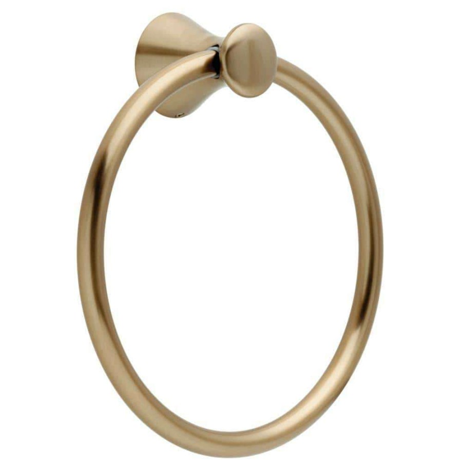 Bathroom Hardware *  | Delta Lahara Towel Ring In Champagne Bronze