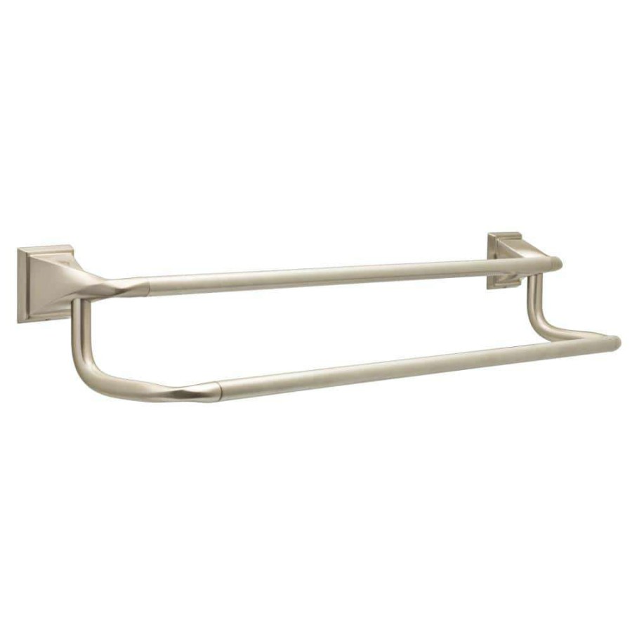 Bathroom Hardware *  | Delta Everly 24 In. Double Towel Bar In Spotshield Brushed Nickel