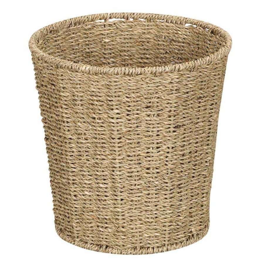 Bathroom Decor *  | Household Essentials Natural Seagrass Waste Basket