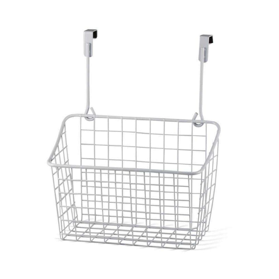 Bathroom Organizers *  | Spectrum Grid 10.125 In. W X 6.625 In. D X 11.25 In. H Over The Cabinet Medium Basket In White