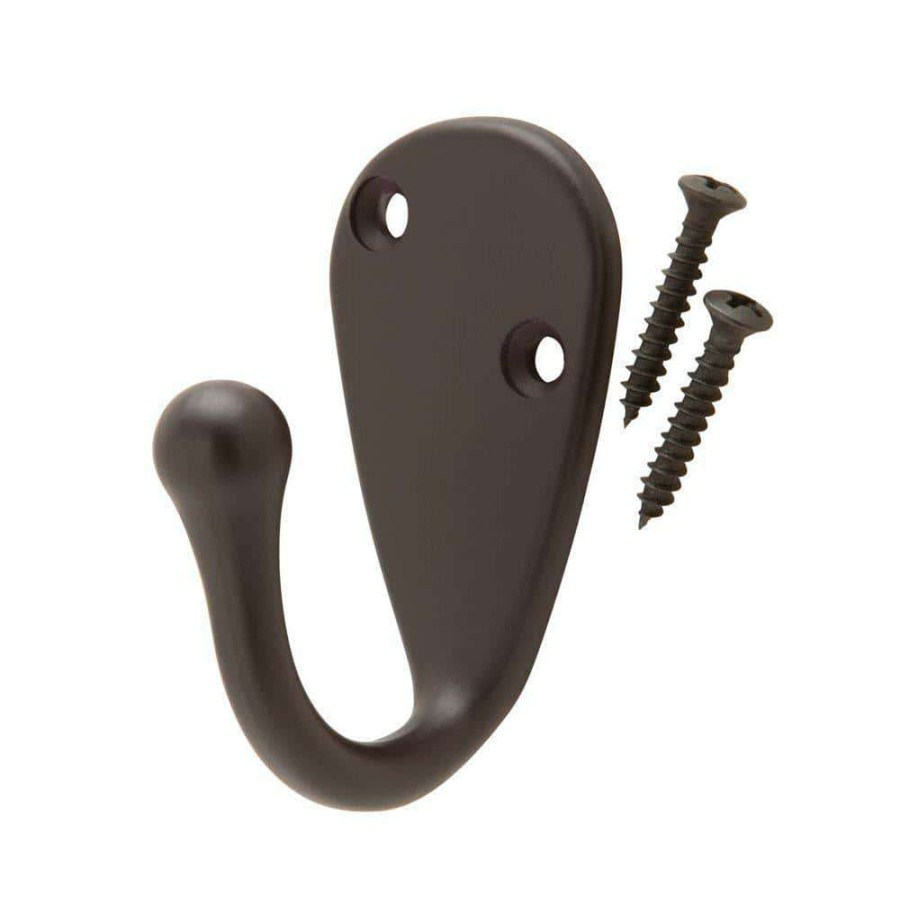 Bathroom Hardware *  | Everbilt Oil-Rubbed Bronze Single Robe Hook