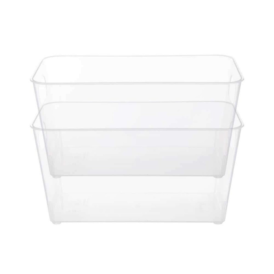 Bathroom Organizers *  | Kenney Storage Made Simple Organizer Bin With Handles In Clear (2-Pack)