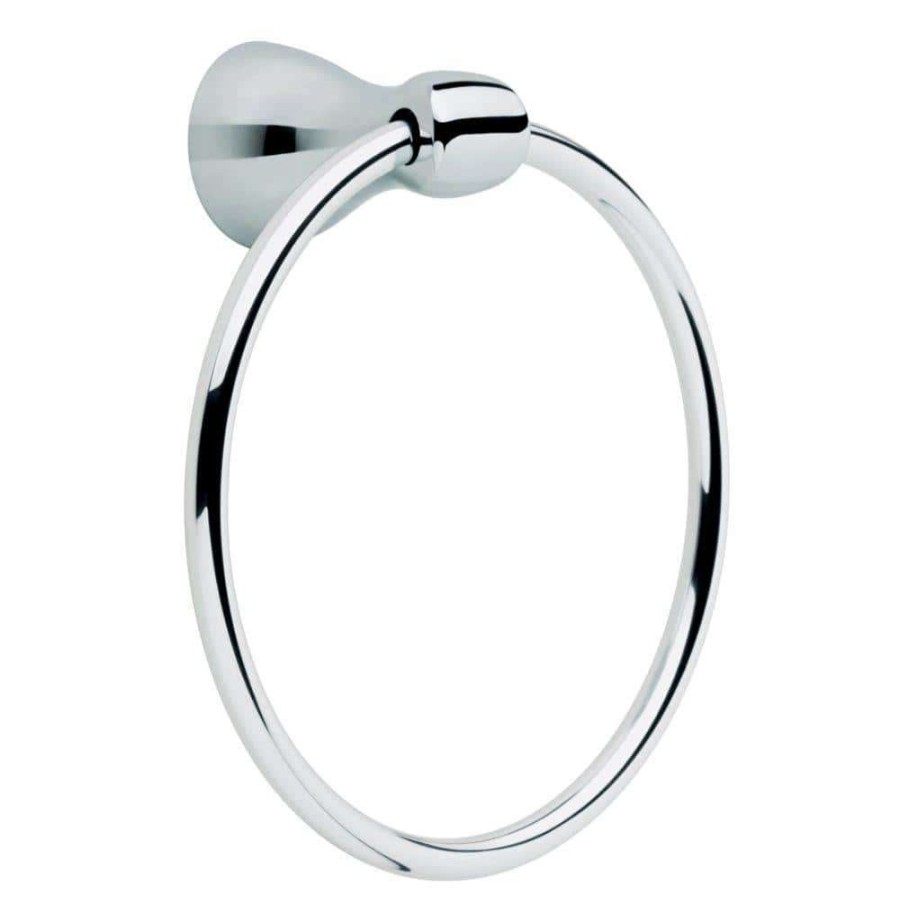 Bathroom Hardware *  | Delta Foundations Towel Ring In Chrome