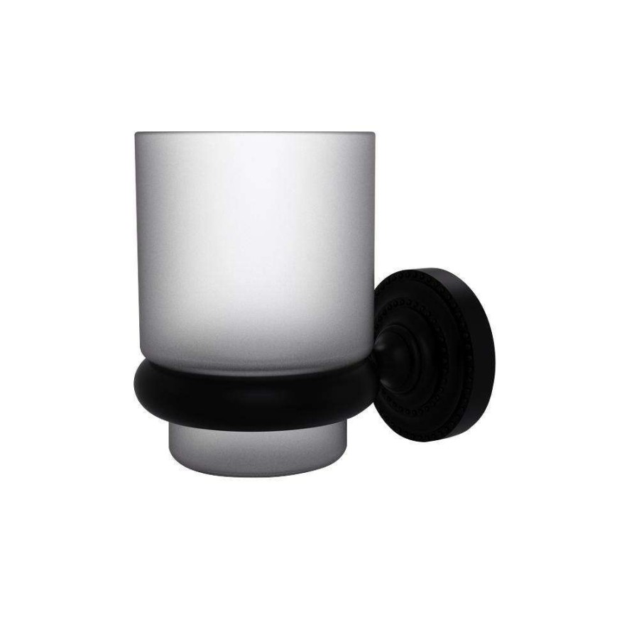 Bathroom Decor *  | Allied Brass Dottingham Wall Mounted Tumbler Holder In Matte Black