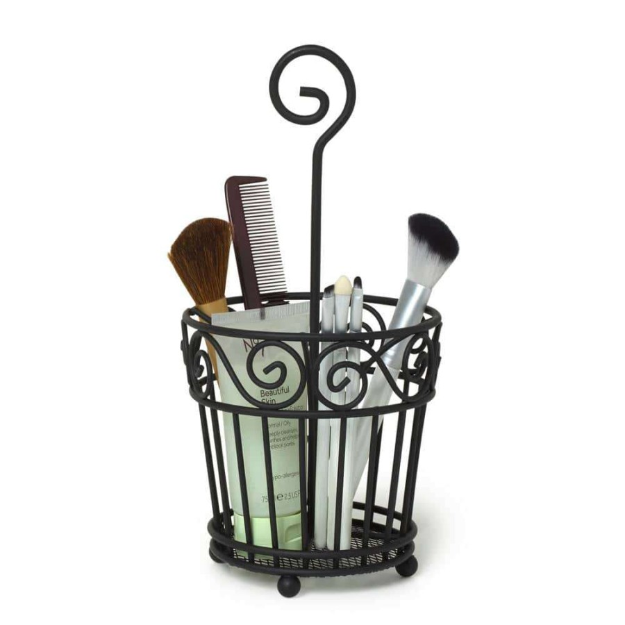 Bathroom Organizers *  | Spectrum Scroll Hair And Beauty Accessory Caddy In Black