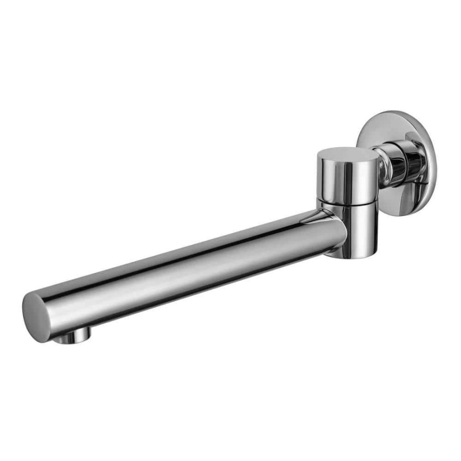 Bathtub Accessories *  | Alfi Brand 9.75 In. Wall-Mount Bath Spout With Foldable Ability In Polished Chrome