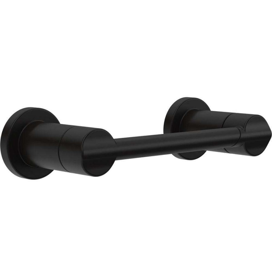 Bathroom Hardware *  | Delta Nicoli Wall Mount Pivoting Toilet Paper Holder In Matte Black