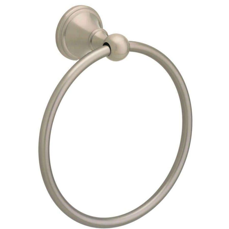 Bathroom Hardware *  | Delta Crestfield Towel Ring In Spotshield Brushed Nickel