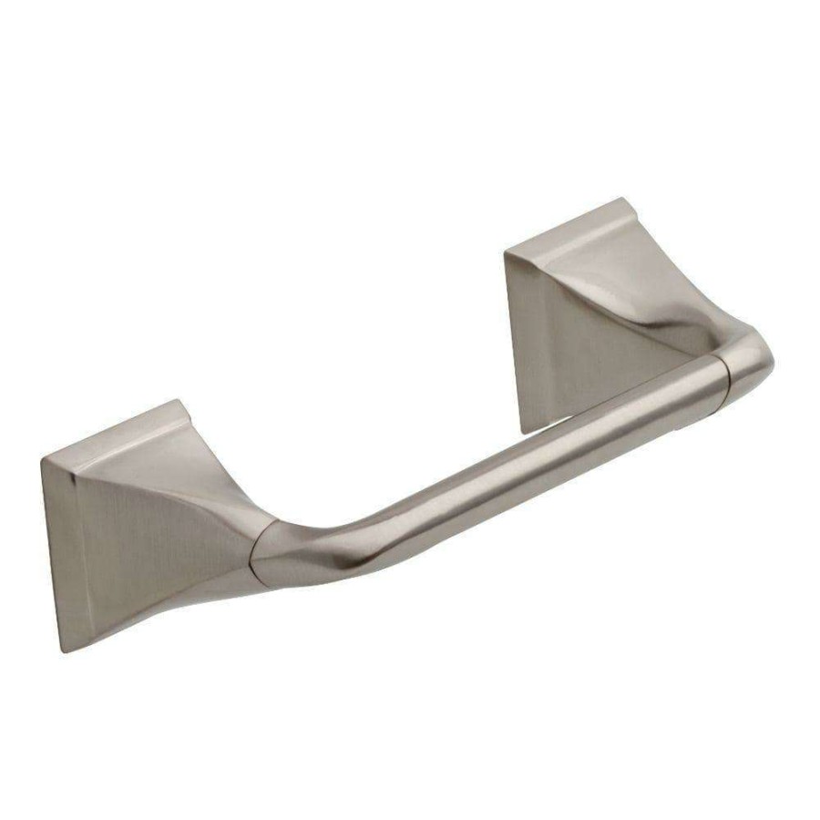 Bathroom Hardware *  | Delta Everly Double Post Pivoting Toilet Paper Holder In Brushed Nickel