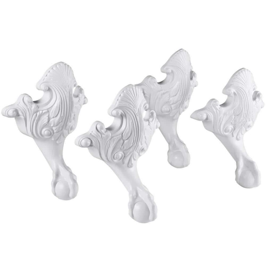 Bathtub Accessories *  | Kohler Iron Works Historic Ball And Claw Feet In White (Set Of 4)